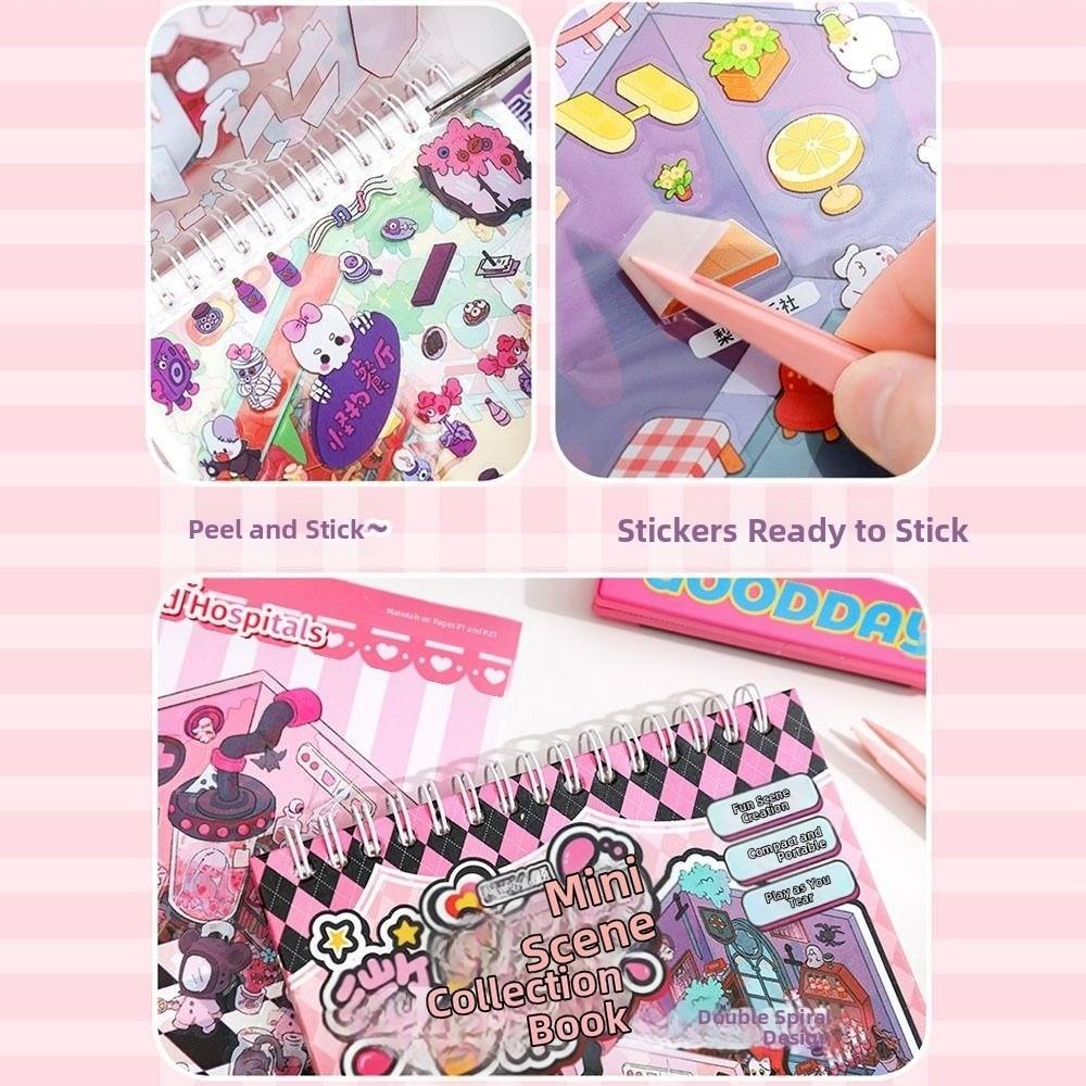 PET 3D Landscape Sticker Decompression 3D Pocket Cabin Scene Stickers Children Gifts