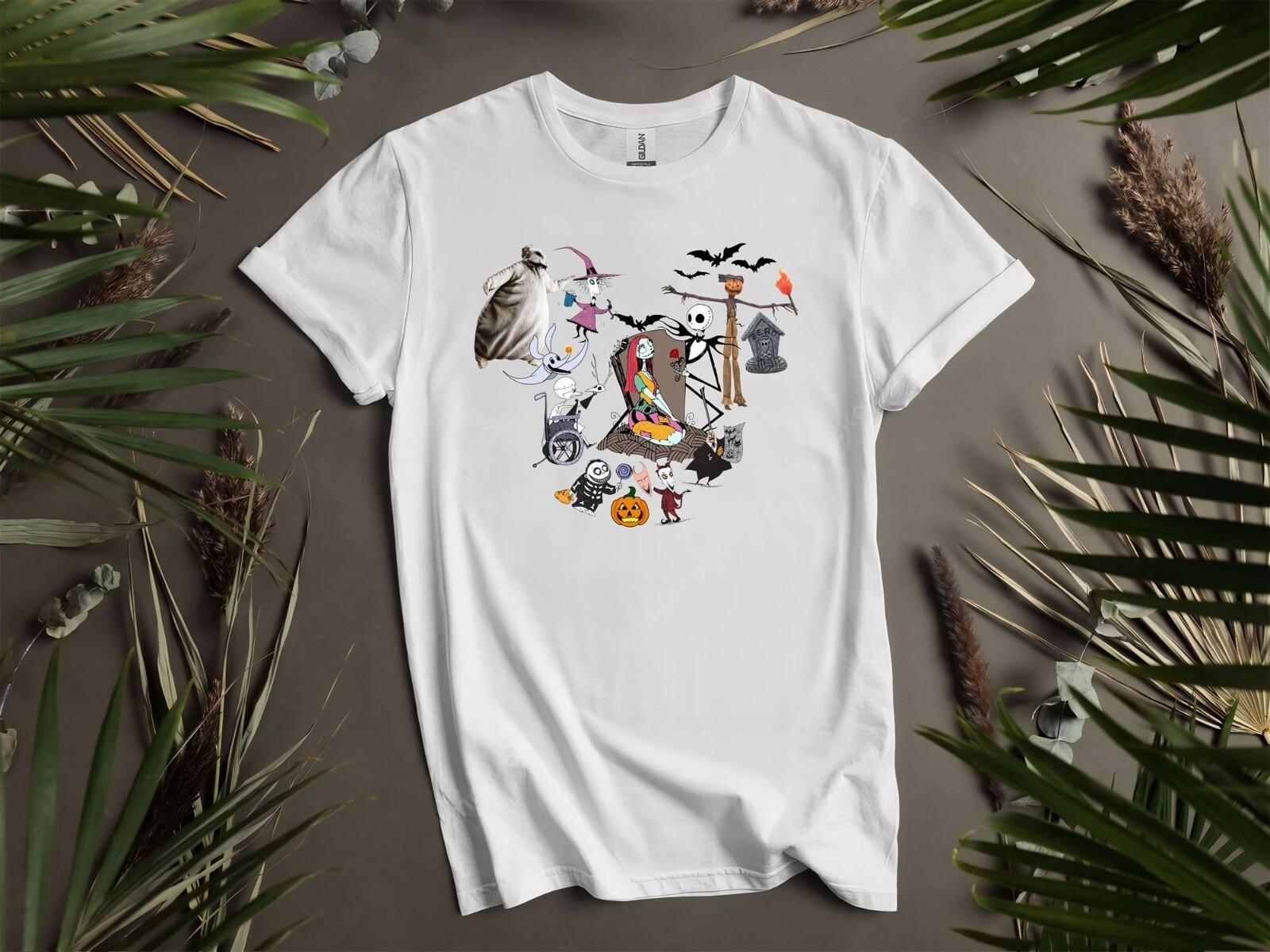 Jack Skellington Halloween T-Shirt Mens Womens Tees Top T Shirt Mens Womens Tees Top Men Women Unisex Tshirt I144 4XL