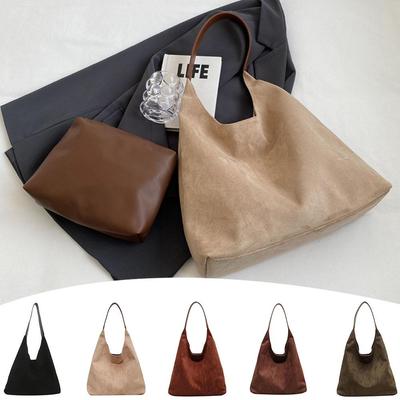 NEW High-end Large Capacity Vintage Big Bag Women Fashion Leather Frosted Bags Gift Patchwork F C3E9