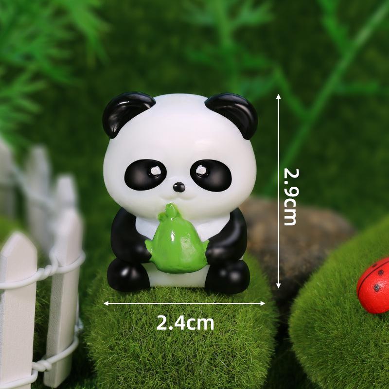 Cartoon Panda Healing Style Figurine: Children's Bedroom or Living Room Ornament, Perfect Birthday Gift