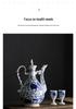 Ancient Style Retro Ceramic Baijiu Decanter Set with Wine Glasses