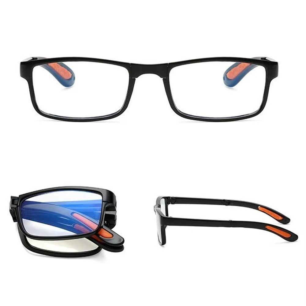 Vintage PC Reading stylish lightweight Glasses Blue+Grey Square Frame Ultra Light Frame Eye Protection Men ladies