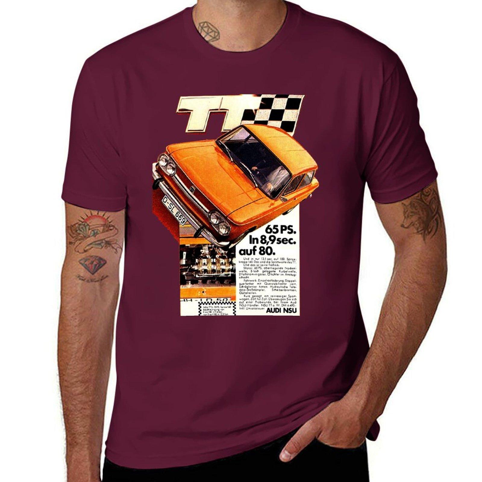 

NSU PRINZ TT - ADVERT T-Shirt oversized summer clothes blanks t shirts for men cotton L