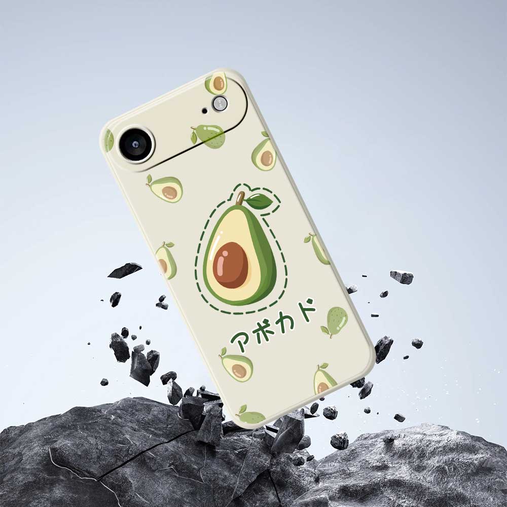 For iPhone 17 Air Case Avocados Pattern Printing Straight Edge TPU Phone Back Cover