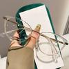 Retro Cat Eye Flat Lens for Women, Fashionable and Personalized Small Frame Glasses, Anti Blue Light Glasses