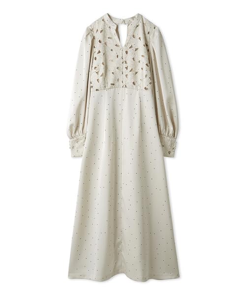 

Атласное платье с вышивкой LWFO251006 DOT [Lily Brown] Женское