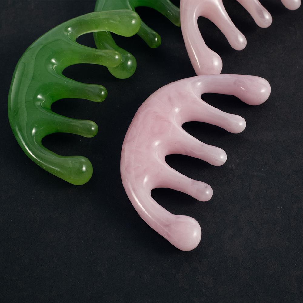 Meridian Gua Sha Resin Comb & Nose Press Massager