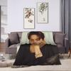 Cha Eun-woo Blanket  Warm Novelty Plush Throw Blanket For Couch Chair Camping Flannel Bedspread Bed Cover