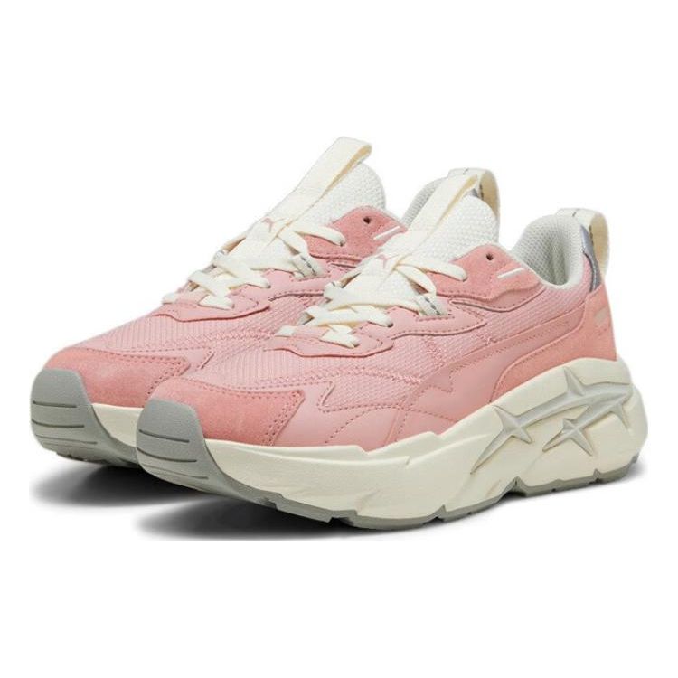 Puma Spina Nitro Tonal Minimalist Solid Color Shock Absorbing Durable Low Top Lifestyle Casual Shoes Women sneaker Future-Pink 393782-02