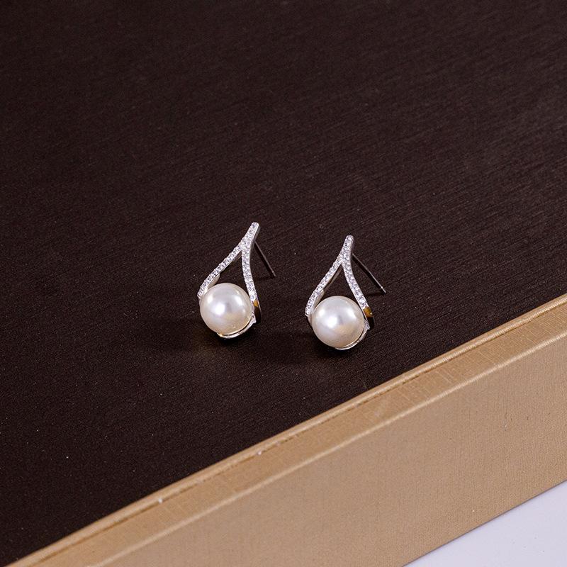 

Серьги Banyan Tree S925 из корейского серебра с жемчугом - модные темпераментные серьги-гвоздики 2021 года 925 Silver платиновый