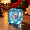 Stress Reducing Gadget Christmas Clear Cube Squeeze Toy, Santa Claus for Calming Toy Anxiety Reduction, Hand Relaxation Ball Sensory Xmas Gift Relief