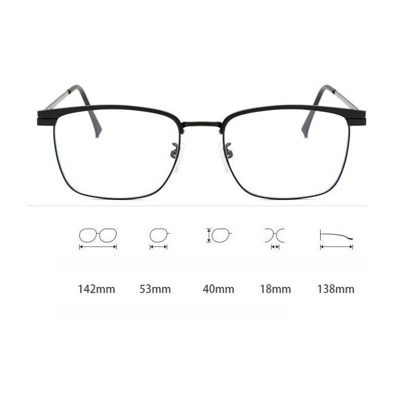 Retro Gray Anti Blue Light High-end Frame with Small Face Display and Posensitive Color Changing Glasses
