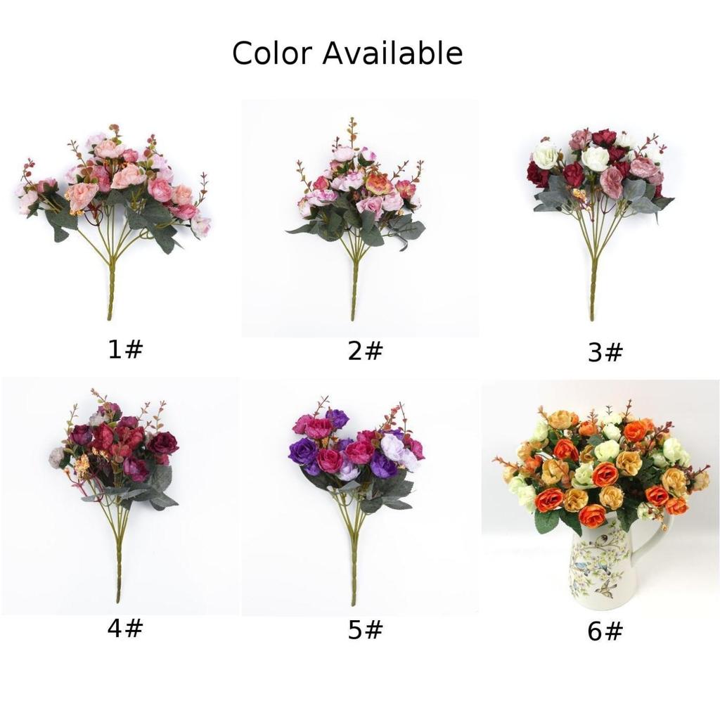 Artificial Rose Flowers Fully Gorgeous Flowers For Bridal Bouquet Wedding Party Home/office Cafe Store Decorations