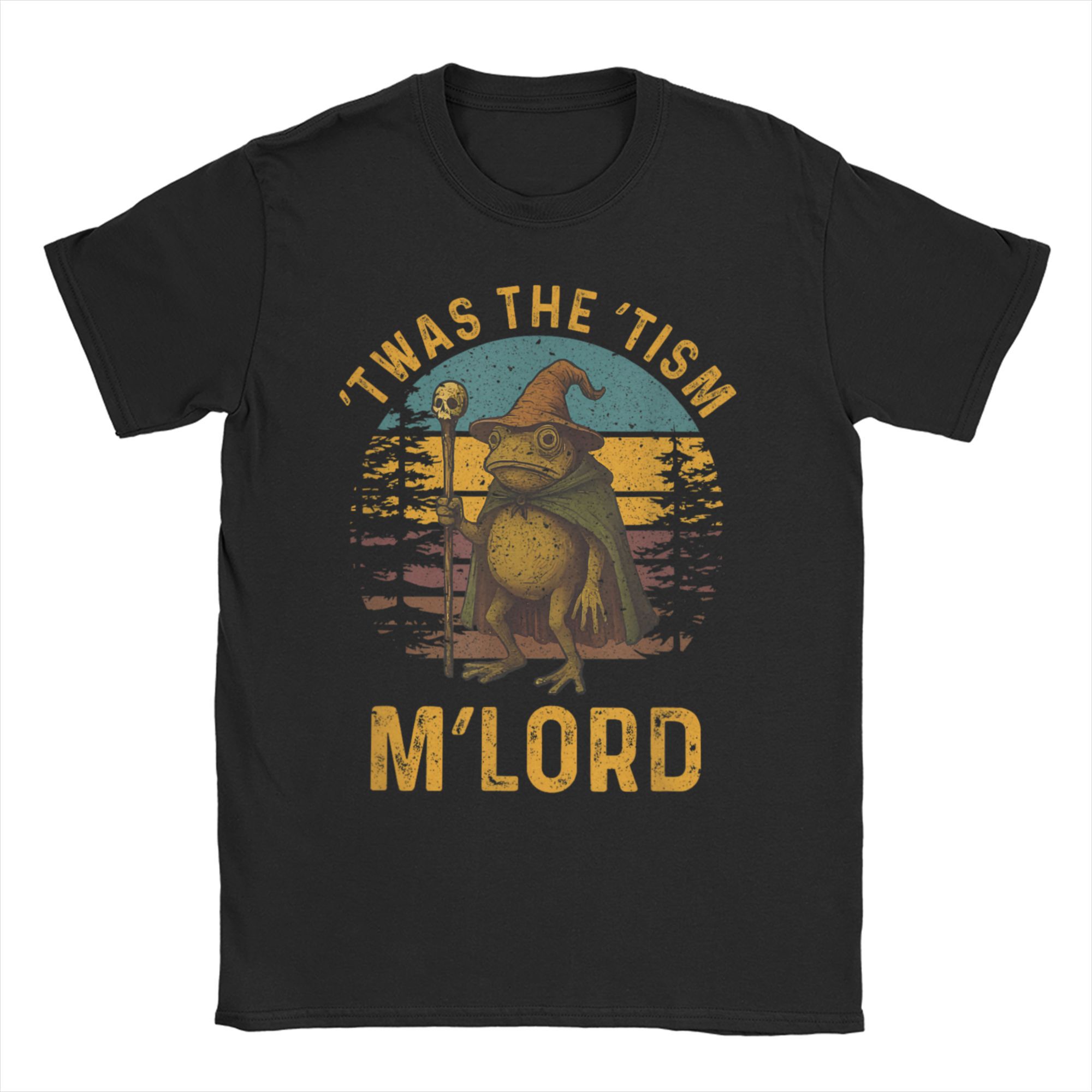 BenberFashion Nieuwigheid Twas The Tism M Lord T-shirts Heren Dames Ronde Hals Katoenen T-shirts Autisme Kikker Meme Korte Mouw T-shirt Kleding 3XL