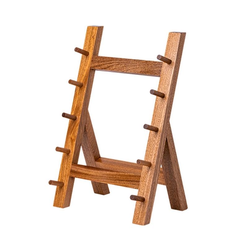 Wooden Cutter Display Stand Multipurpose Cutter Storage Rack with Multi Layer Design for Home Kitchens and Restaurants