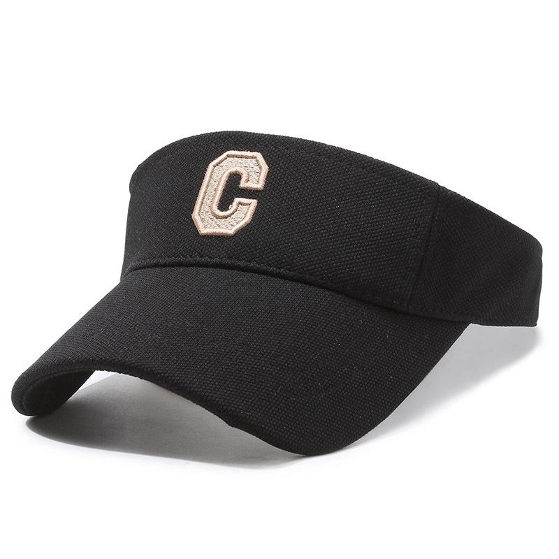 Men Women Summer Embroidery Digital Empty Top Hat Sunscreen Sunshade Cap