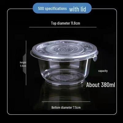 Disposable Round Transparent Meal Box with Lid
