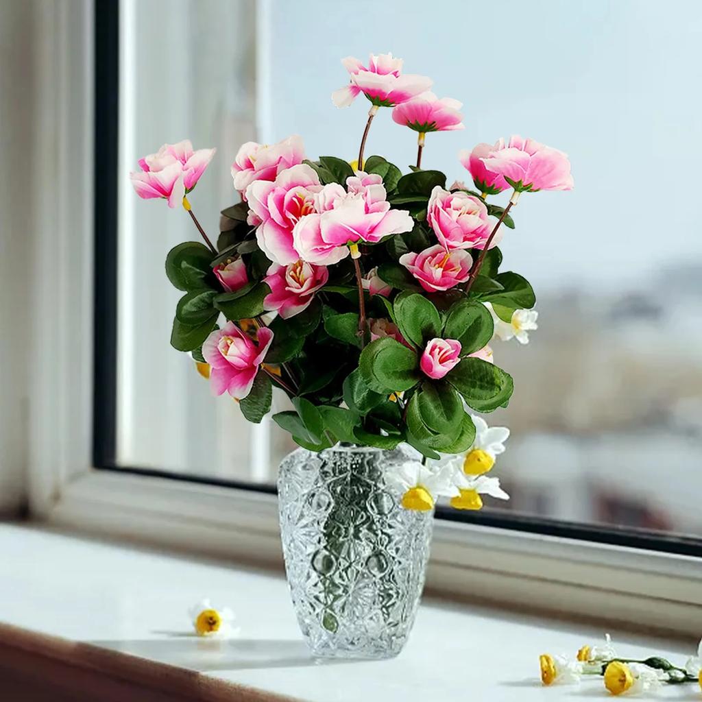 Indoor Silk Flower Artificial Faux Flowers Outdoor UV Resistant Garden Plants Faux Plants For Indoor Home Kitchen Table Centerpieces Decor