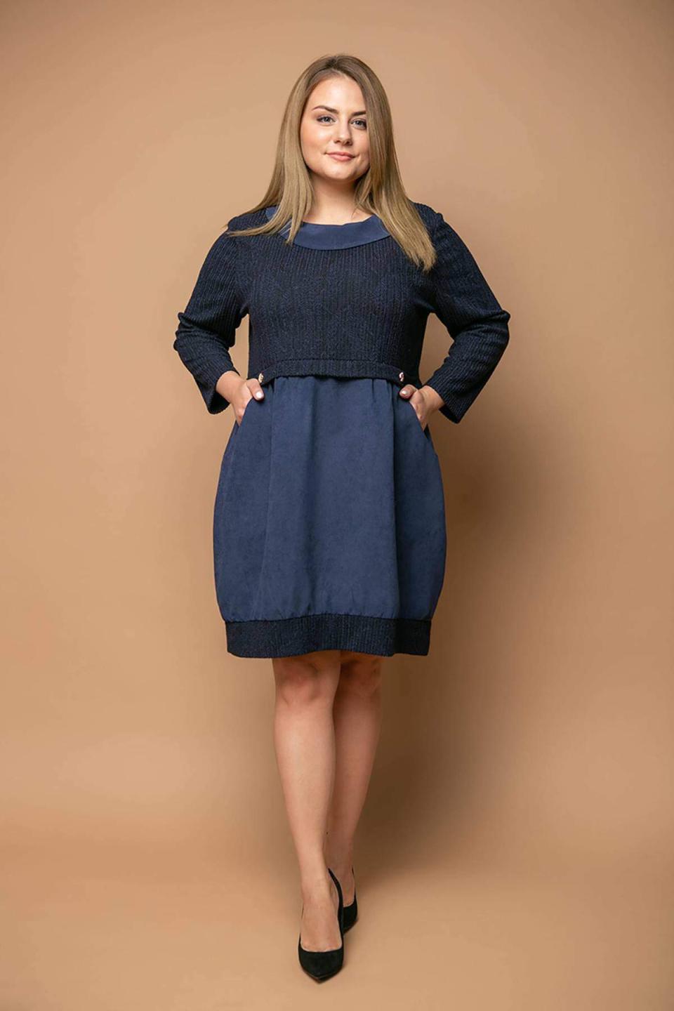 

Сукня зі спідницею тюльпан Tatiana ЛІЗІ 5XL темно-синього кольору