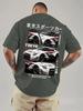 Tricou Grafic Tokyo Racing pentru Bărbați Croială Relaxată Casual Mânecă Scurtă Tricou cu Text Japonez Design Mașină Respirabil Cămașă de Vară
