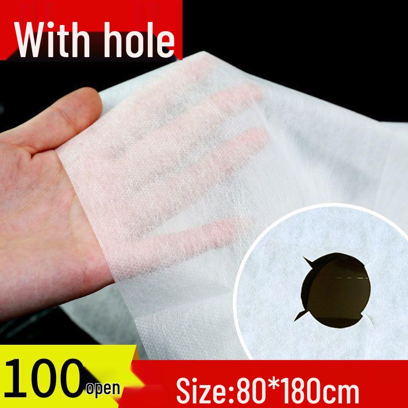 Breathable Disposable Massage Bed Sheets: Waterproof, Oil-Proof, Thickened, Non-Woven with Face Hole