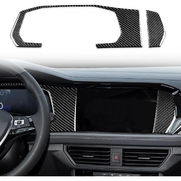 Durable Carbon Fiber Compatible with Volkswagen VW Jetta A7 2019-2025 2020 2021 2022 2023 2024 Accessories Car Gear Shift Control Anti-Scratch Panel