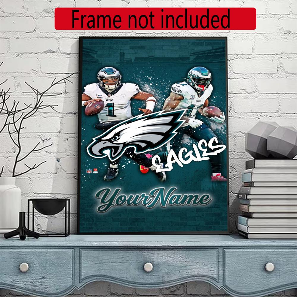 Philadelphia Eagles Personalized Name Diamond Paintings Mosaic Wall Round Diamond Art Painting Kits Embroidery Crystal Accessories Frameless