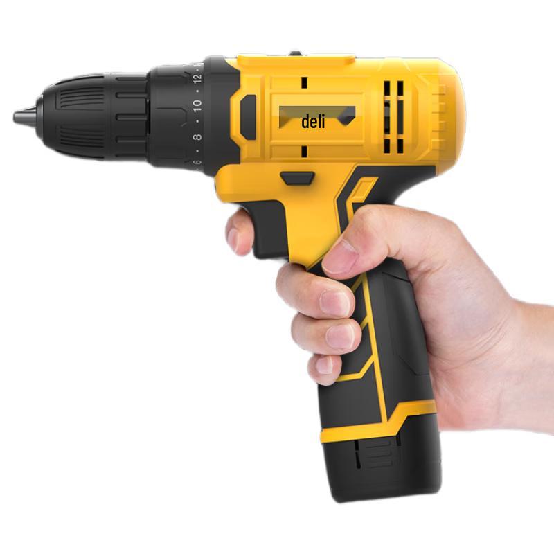Deli 12V Cordless Lithium-Ion Drill & Screwdriver Kit CN plug (adapter included)