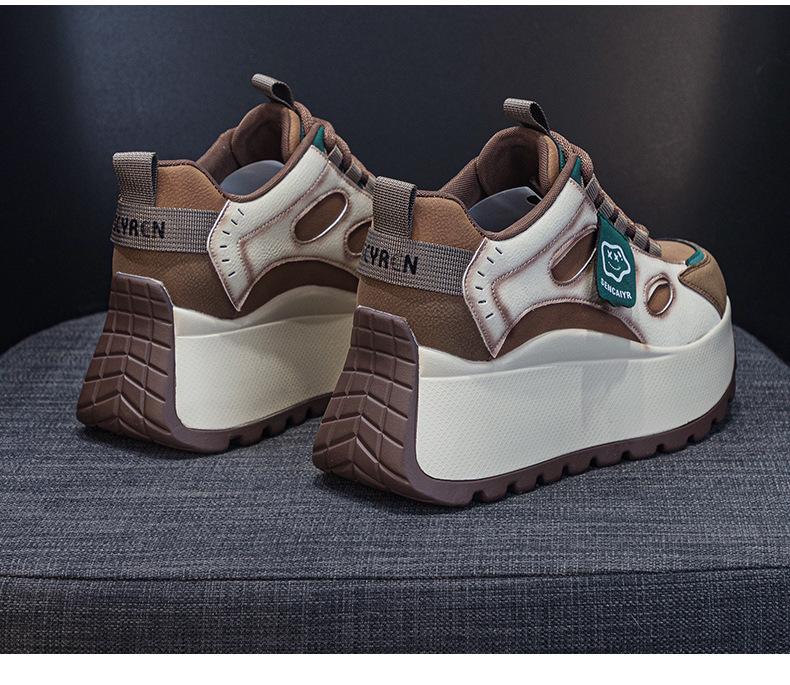 Women's 2025 Spring Thick-Soled Fashion Sneakers - Height-Boosting, Trendy, and Versatile Design.