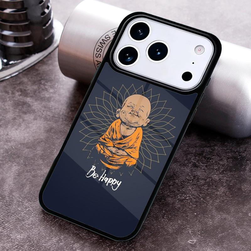 

Be Happy Little Buddha Phone Case For iPhone 17 16 15 14 13 12 11 Pro Max Plus 17Air Soft Silicone Cover iPhone 13 Pro Max