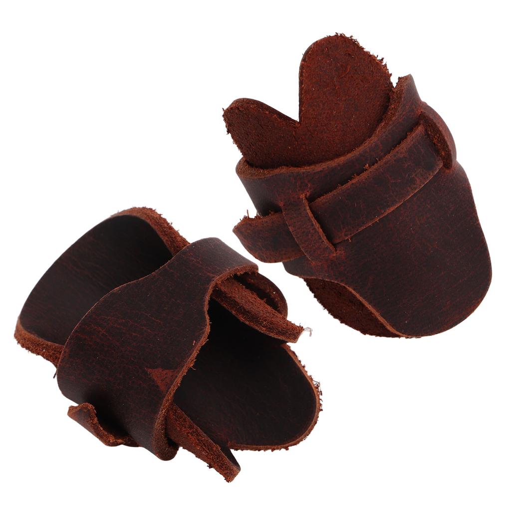 Bow Arrow Thumb Guard Recurve Traditional Bow Finger Tip Protector Archery Thumb Ring Tap Dark Brown