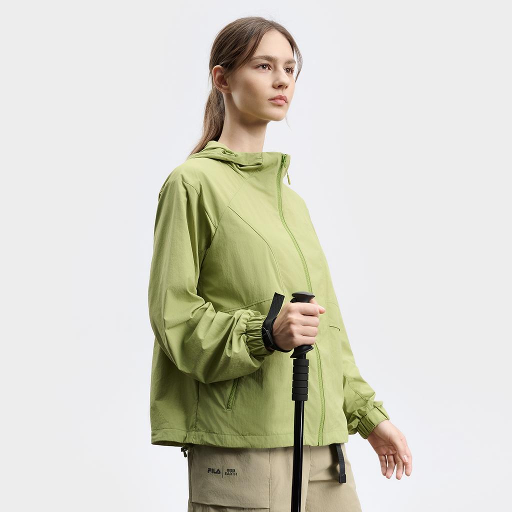 Fila X BBC Earth Casual Fashion Fresh Outdoor Jacket Women Jacket Mustard-Pink A11W437709FMT