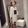 New Korean Style Loose Mid-length Short-sleeved Slit Dress for Women Half-sleeved Student T-shirt Women Top