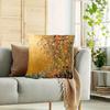 VIKAMA Golden Tree of Life Pillowcase, Bohemian-Style Artistic Cushion, Decorative Pillowcase for Living Room, Bedroom, and Sofa