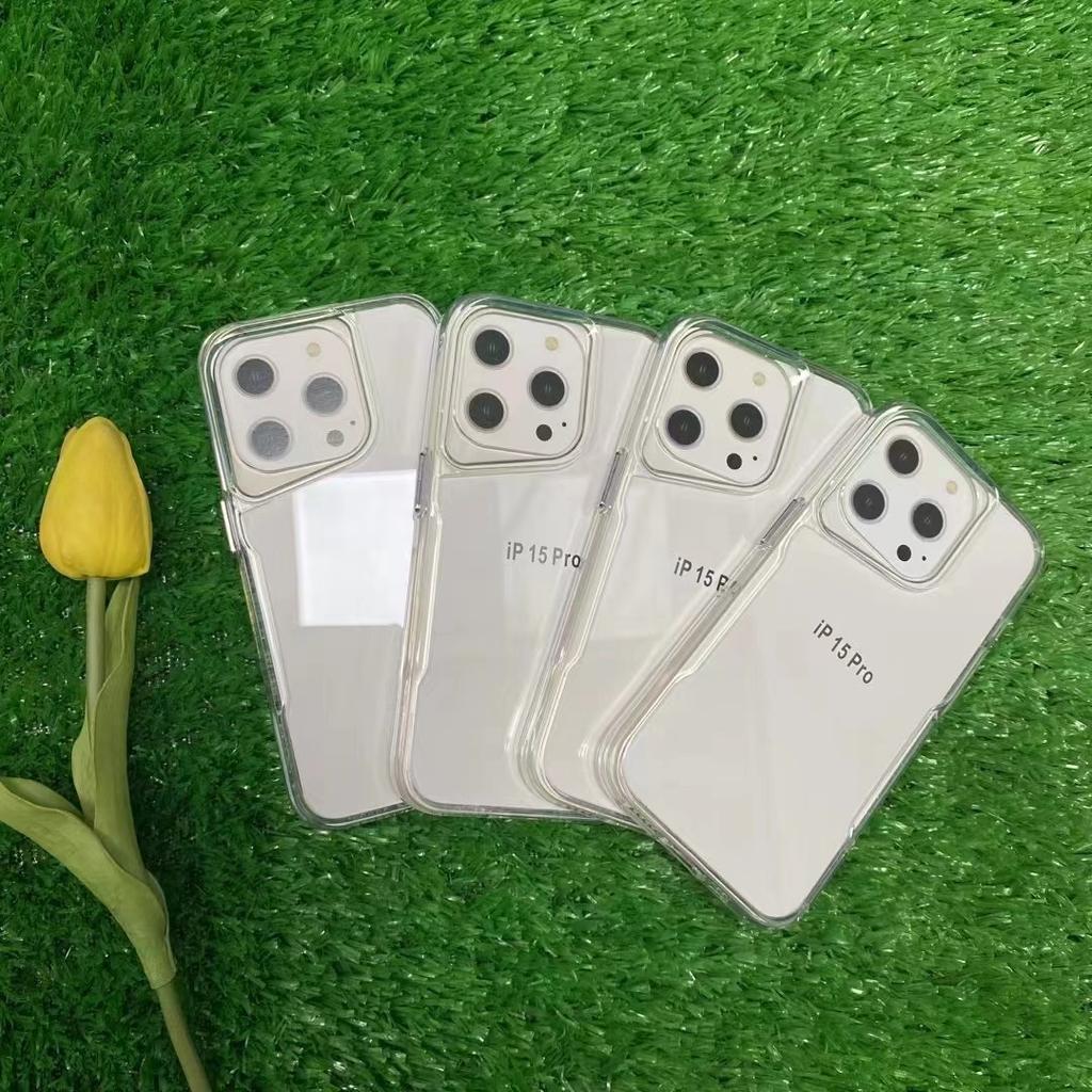 NFC Armor Small Waist Suitable for IPhone 15 Mobile Phone Case Simple Transparent Hard Case 16PRO Protective Case XR