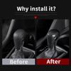 Carbon Fibe Car Gear Head Shift Knob Cover Gear Shift Handle Trim Sticker For Mazda 3 Axela CX-30 CX30   Accessories