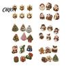 Faux Pearl Painting Decor 6Pcs/Set Fridge Magnets Art Kit, Christmas Snowman Tree Santa DIY Activities Magnets, Mosaic Refrigerator Decorative