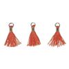3 Mini-pompons with Eyelet 15 Mm - Orange