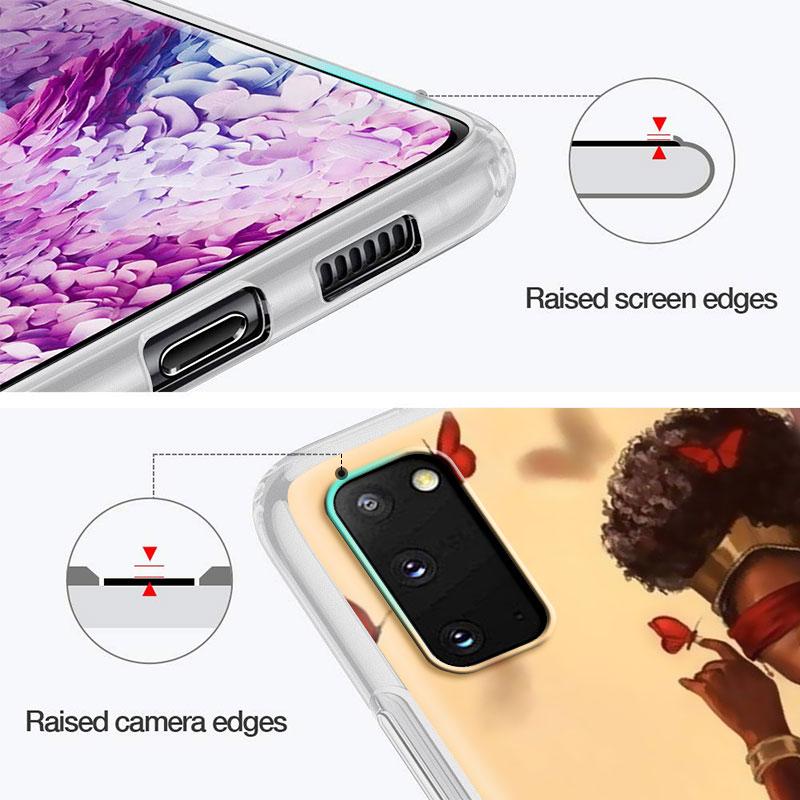 Case For Samsung Galaxy S20 FE Ultra S10 S10e S9 S8 Plus Note 10 Lite 20 9 8 Soft Matte Back Phone Cover Colorful African Girl