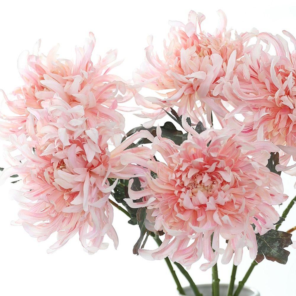 Multicolor Chrysanthemum Artificial Flower Silk Petals Decorative Flower Event Supplies
