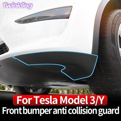 Car Front Bumper Anti-Collision Trim Strip Front Bar Front Lip Protective Panel Decoration Accessories For Tesla Model 3 Model