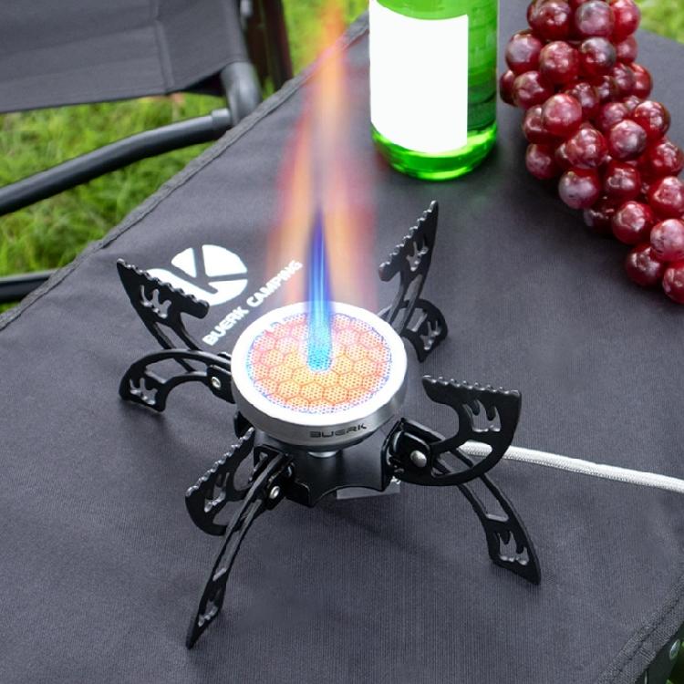 Foldable Camping Cooker  Burners Wind Resistant Flame 4 Leg Stability Compacts Portable Design for Outdoor Cooking