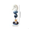 Sea Horse Figurine Seahorse Statue Beach Decoration Wooden for Cafe Hotel Home