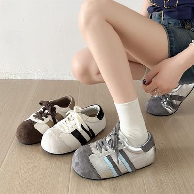 White Retro Versatile Light Flat-bottomed German Training Shoes Women's New Summer Skirt Soft-soled Casual Board Shoes