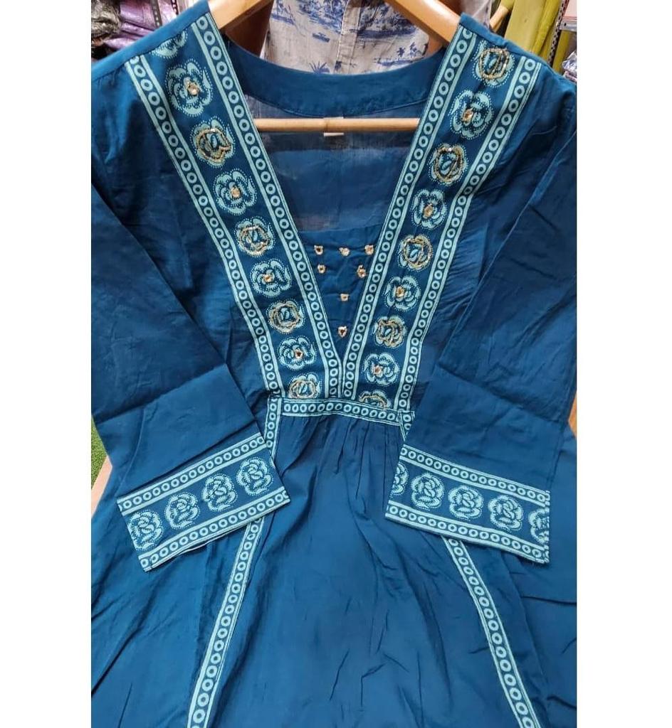 Women Cotton Designer Kurta Pant Dupatta Set Indian Bollywood Top Tunic Kurti Salwar Suit