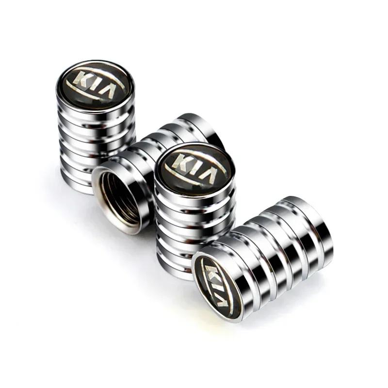 4pcs Car Wheel Tire Valve Cover Caps for KIA K5 Soul Picanto Rio Ceed Sportage Cerato Sorento Niro Stonic Exterior Accessories