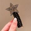 Rhinestone Star Phone Cord Hair Ties For Girls, Colorful Spiral Scrunchies, Hair Accessories For Girls Gift