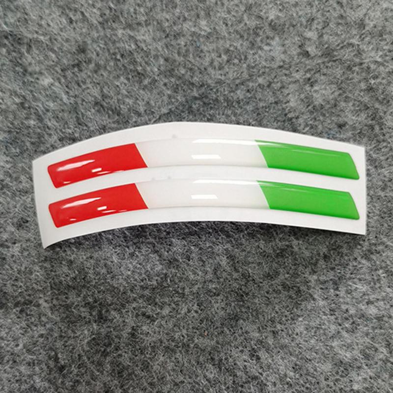 Italian Flag Sticker Decorative Bumper Decals Adhesive Motorcycle Graphics 3D Auto Body Decals for Vehicles Trucks Sedans