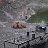 Detachable Portable Lantern Stand Black Folding Lantern Stand Camping Lantern Stand  Outdoor Use