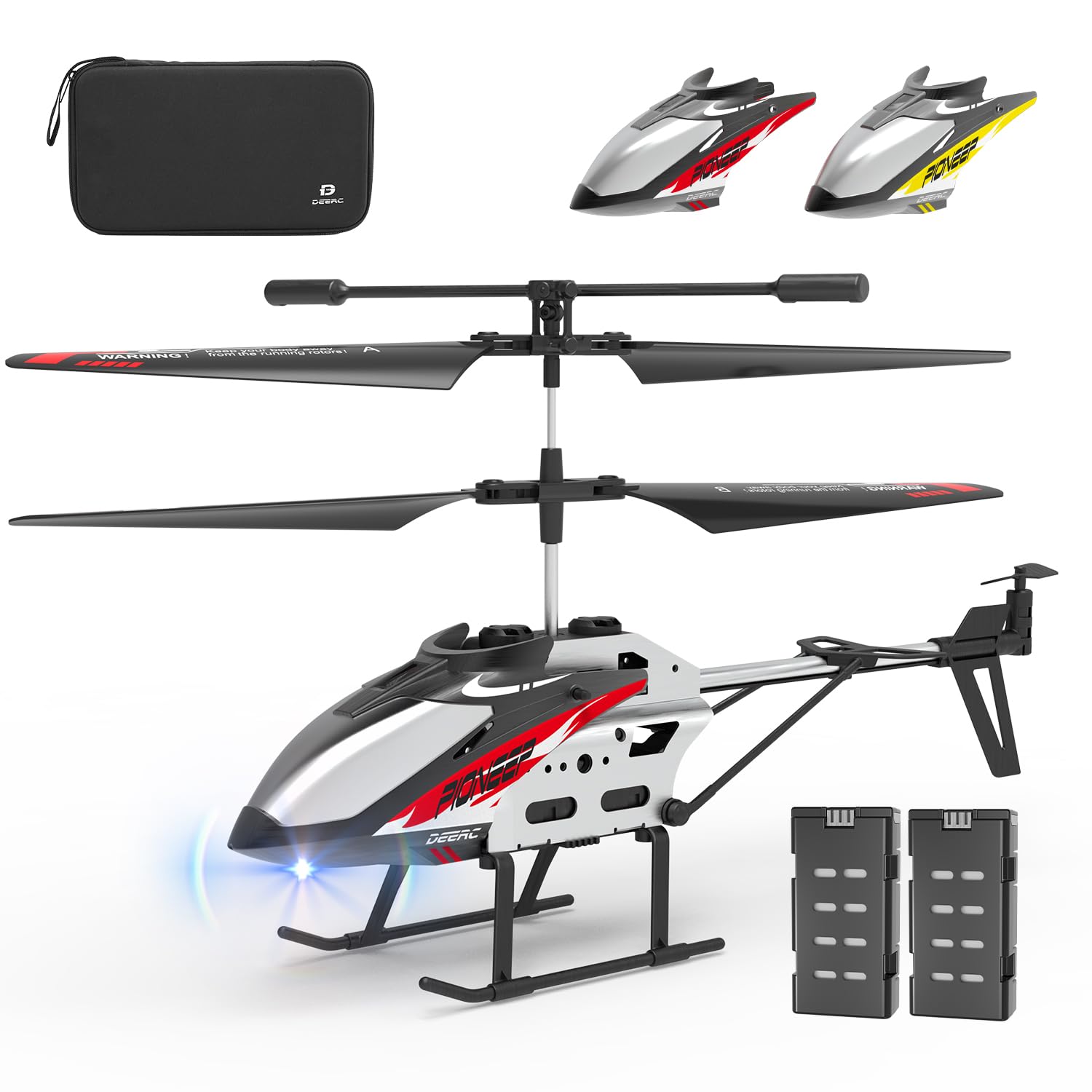 

Іграшковий радіокерований гелікоптер DEERC DE52 для приміщень Ідеальний для початківців і включає зберігання Дві висоти польоту Аварійний сертифікований в Ідеальний подарунок для